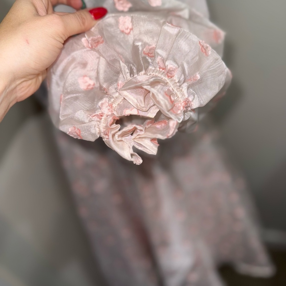 Storia Cottagecore Floral Puff‎ Sleeve Babydoll Dress- Size Medium - Picture 6 of 10